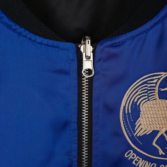 Opening Ceremony Reversible Blue & Black Embroidered Bomber Jacket - Picture 11 of 16